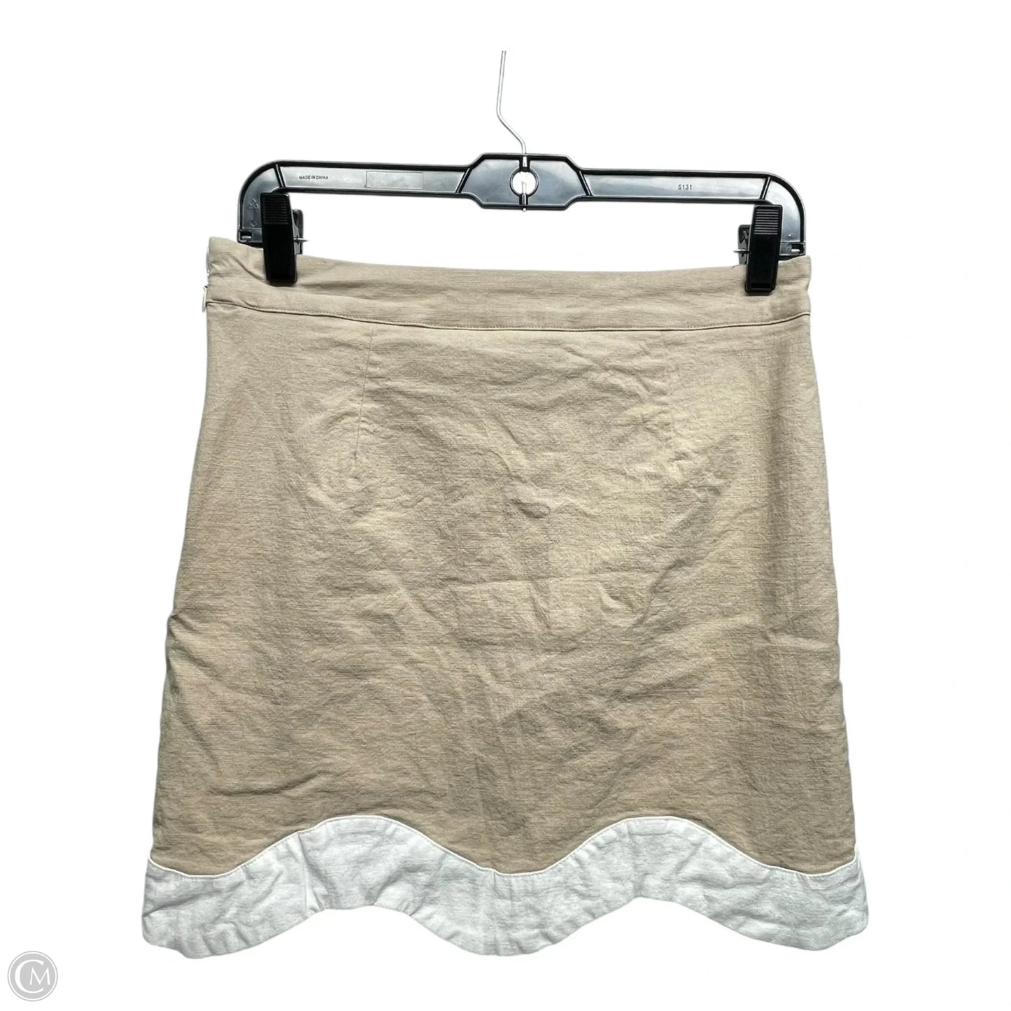 Skirt Mini & Short By Entro In Tan & White, Size: L