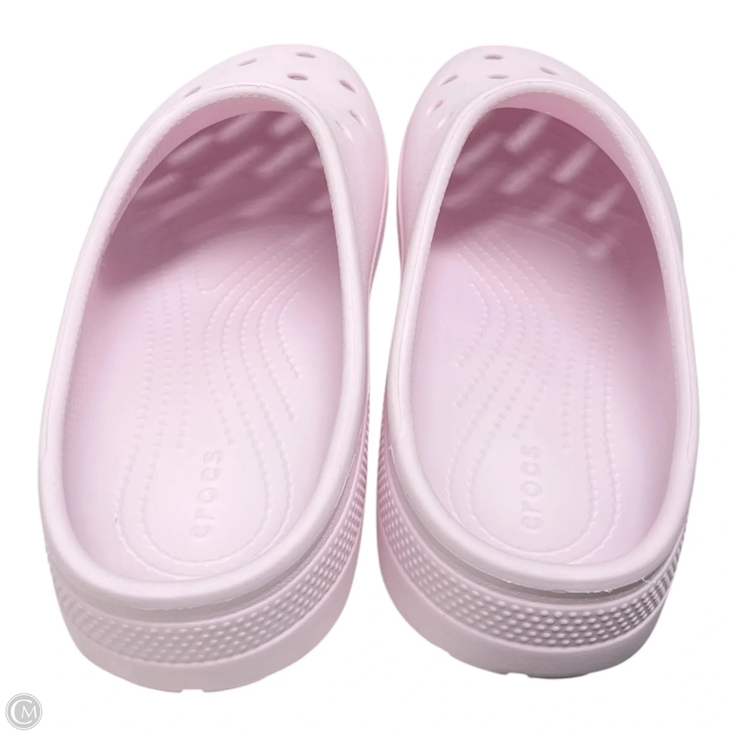 Sandals Flats By Crocs In Pink, Size: 8