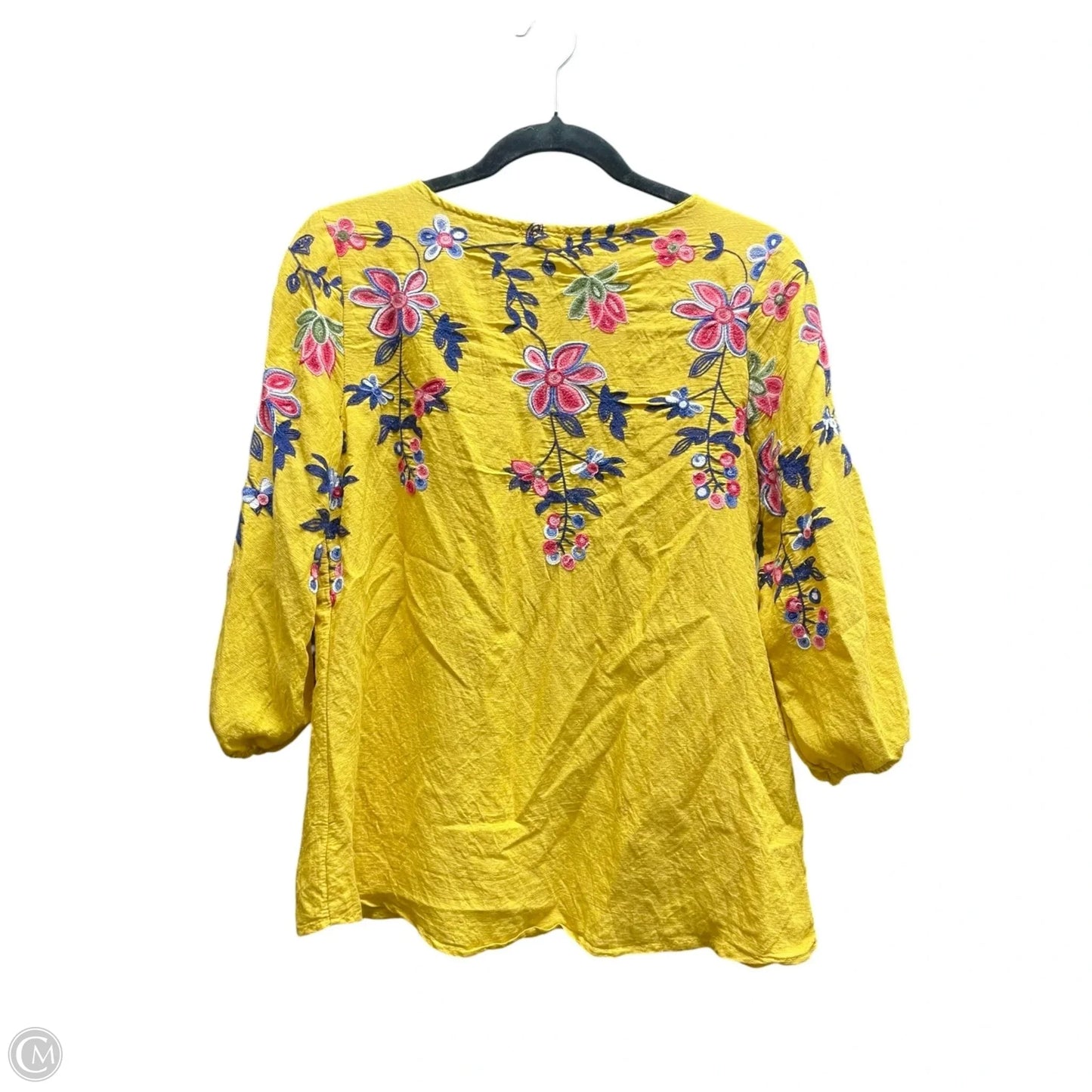 Top 3/4 Sleeve By KINDRED In Floral Print, Size: Mp