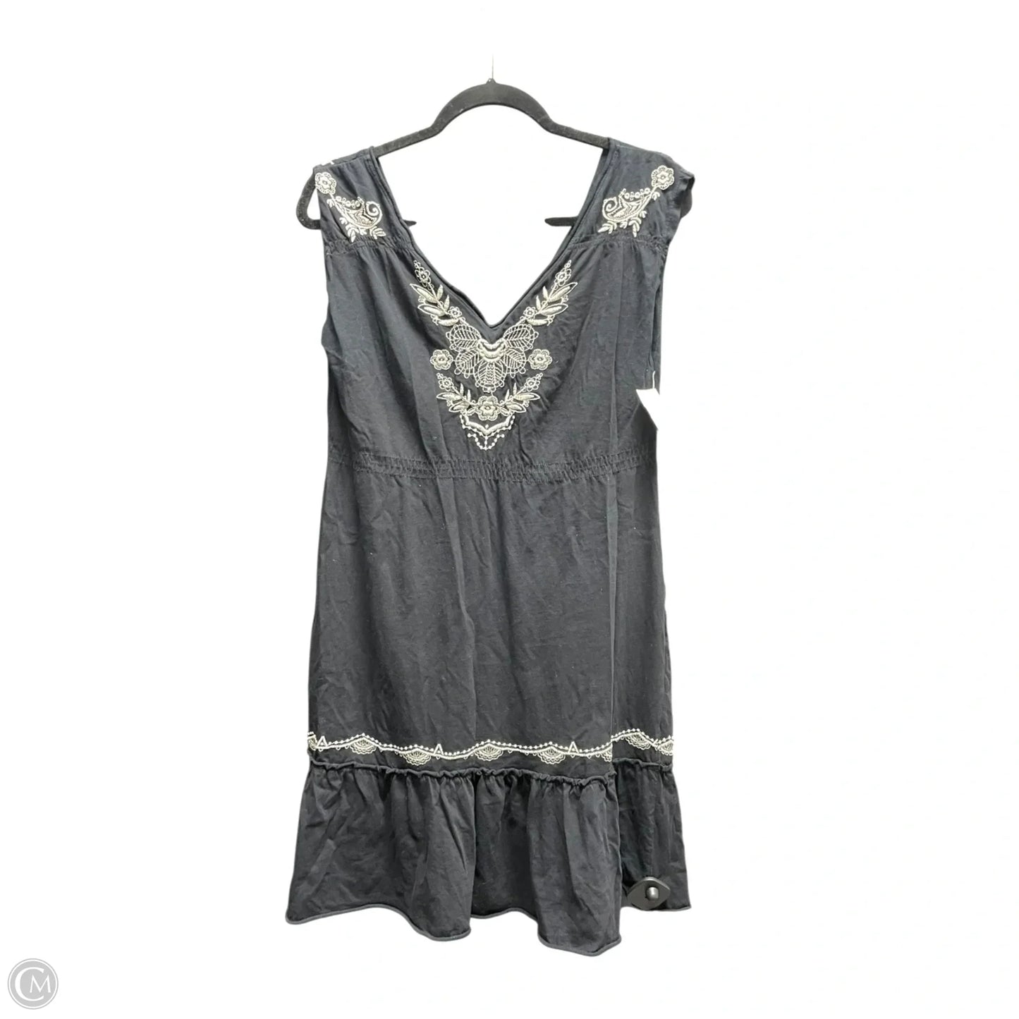 Dress Designer By Johnny Was In Black & White, Size: M