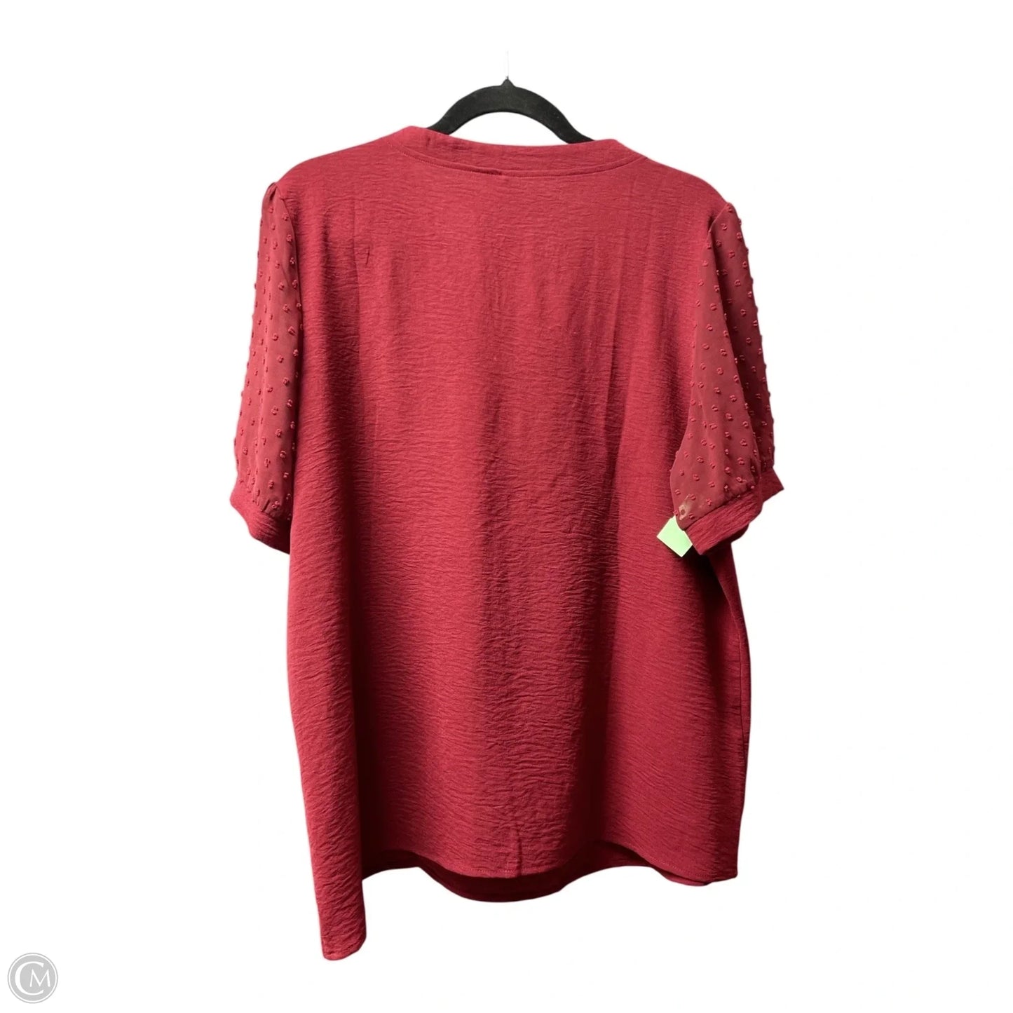 Top Short Sleeve By Clothes Mentor In Maroon, Size: L