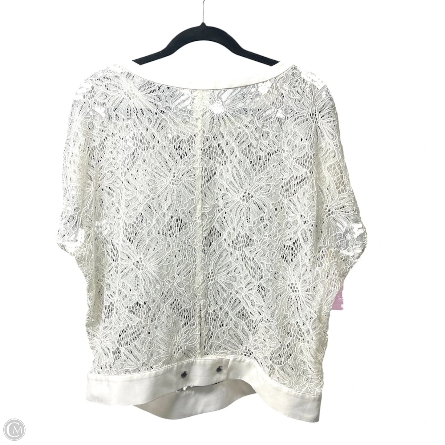 Top Short Sleeve By Cabi In White, Size: M