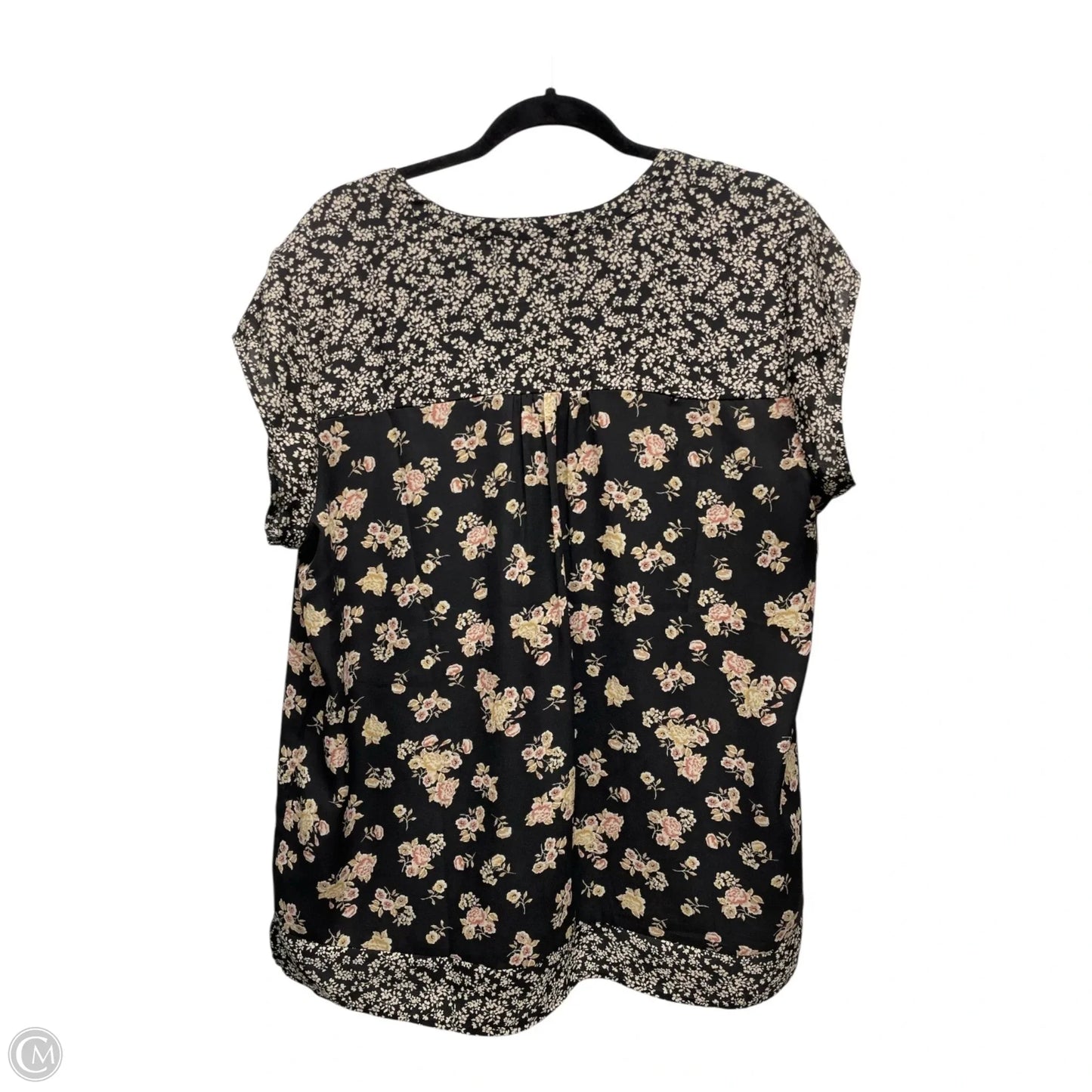 Blouse Short Sleeve By Dr2 In Floral Print, Size: Xxl
