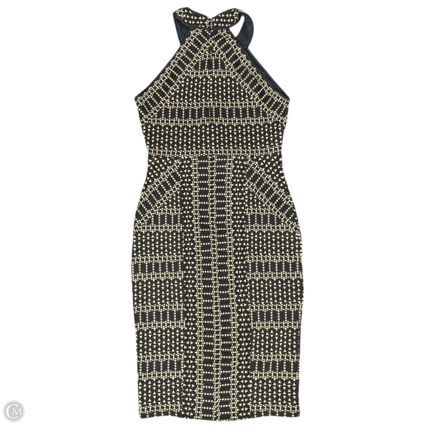 Dress Casual Short By Bcbgmaxazria In Black & Tan, Size: M