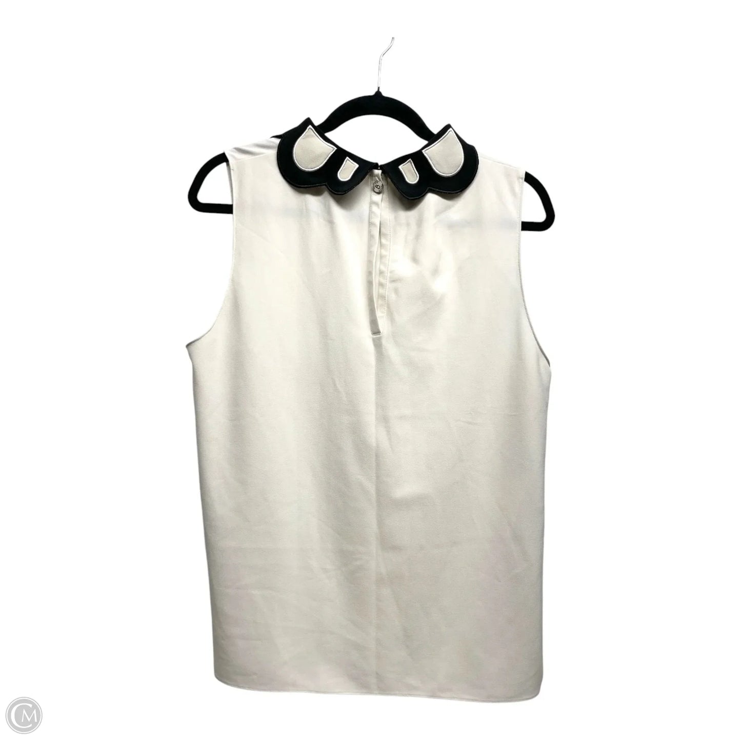 Blouse Luxury Designer By Moschino In Ivory, Size: M