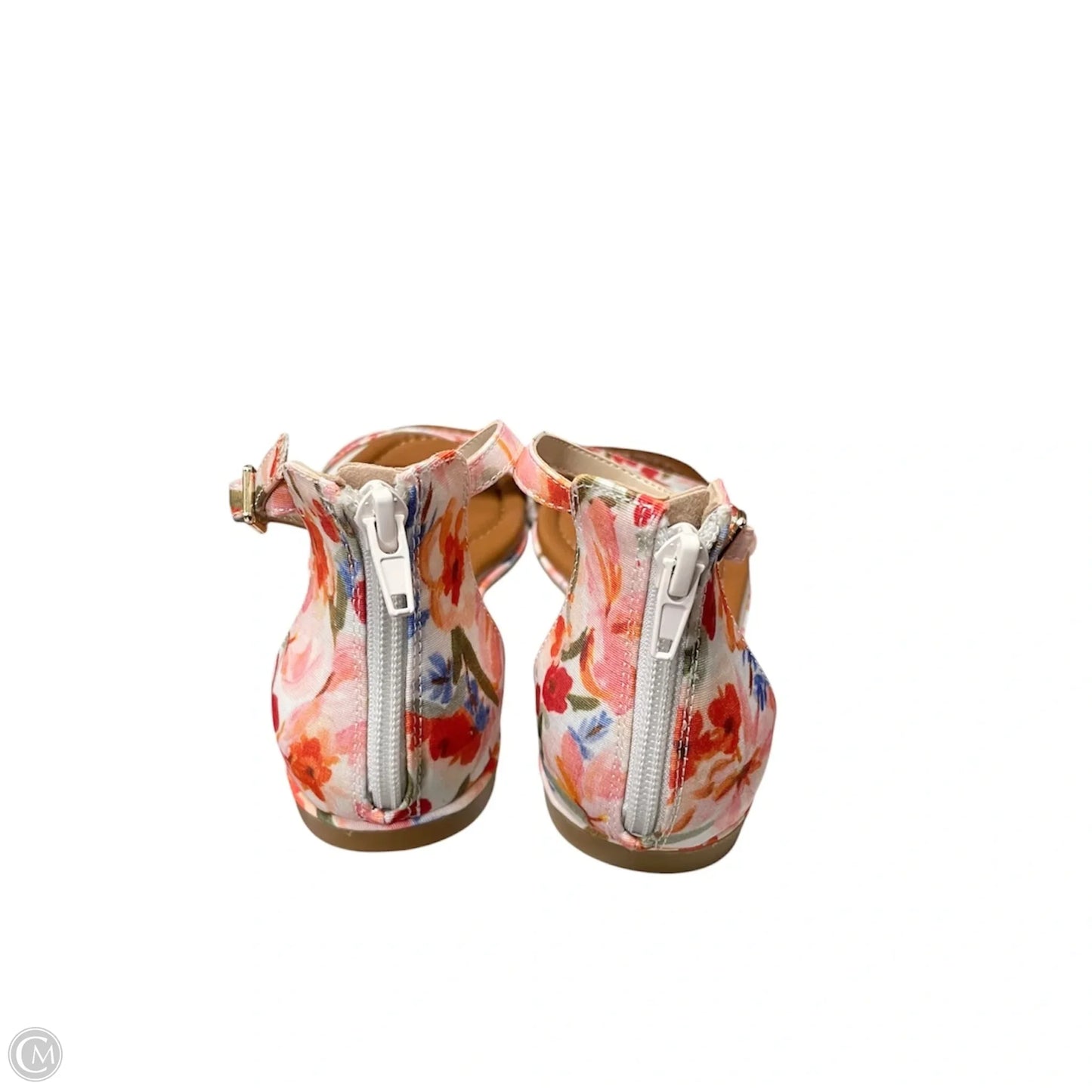 Sandals Flats By Kelly And Katie In Floral Print, Size: 8.5