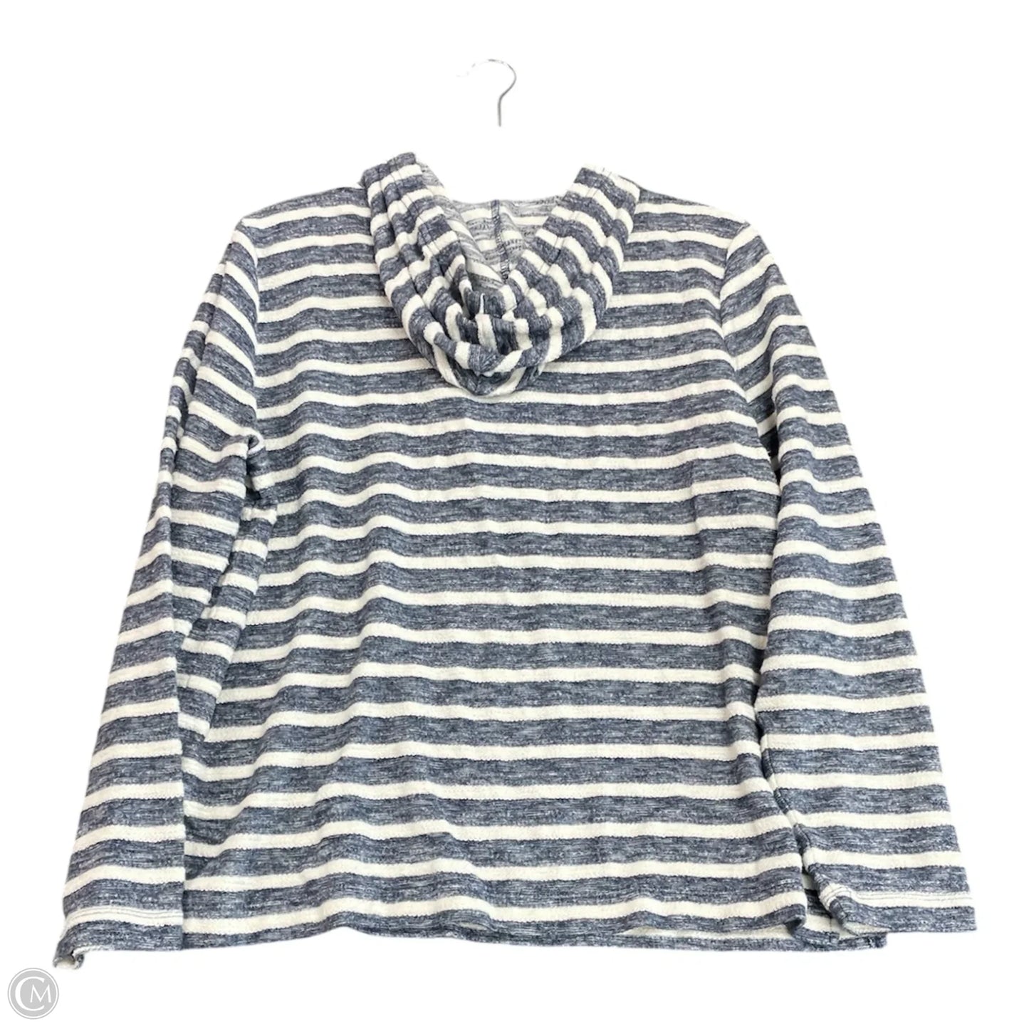 Sweatshirt Hoodie By J. Crew In Striped Pattern, Size: M