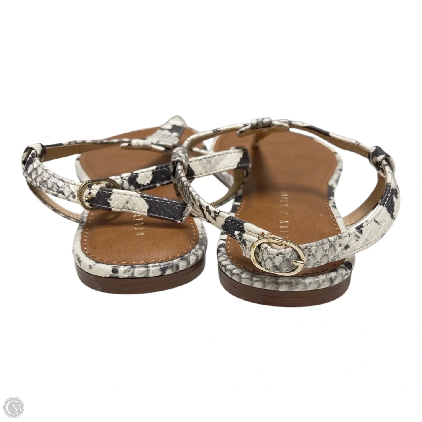 Sandals Flats By Kelly And Katie In Snakeskin Print, Size: 7.5