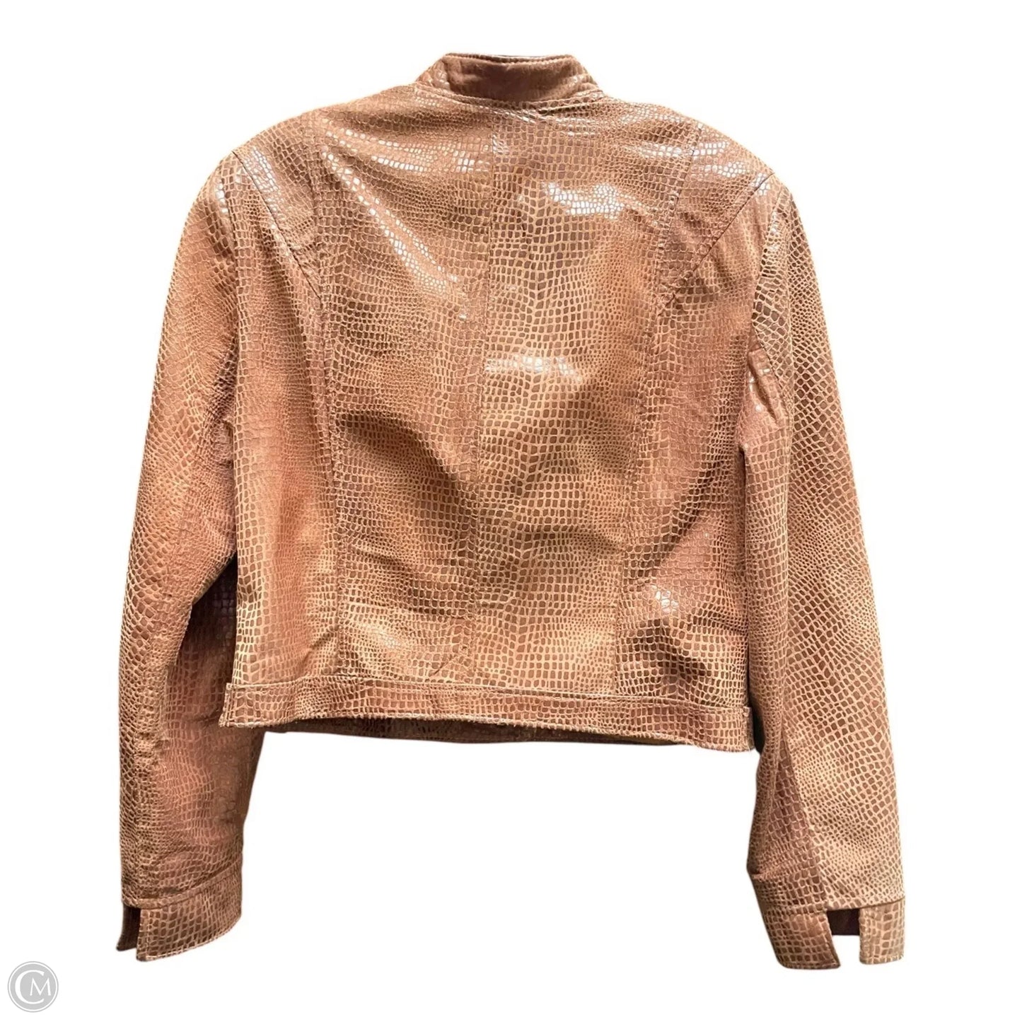 Jacket Leather By Double D Ranch In Snakeskin Print, Size: L