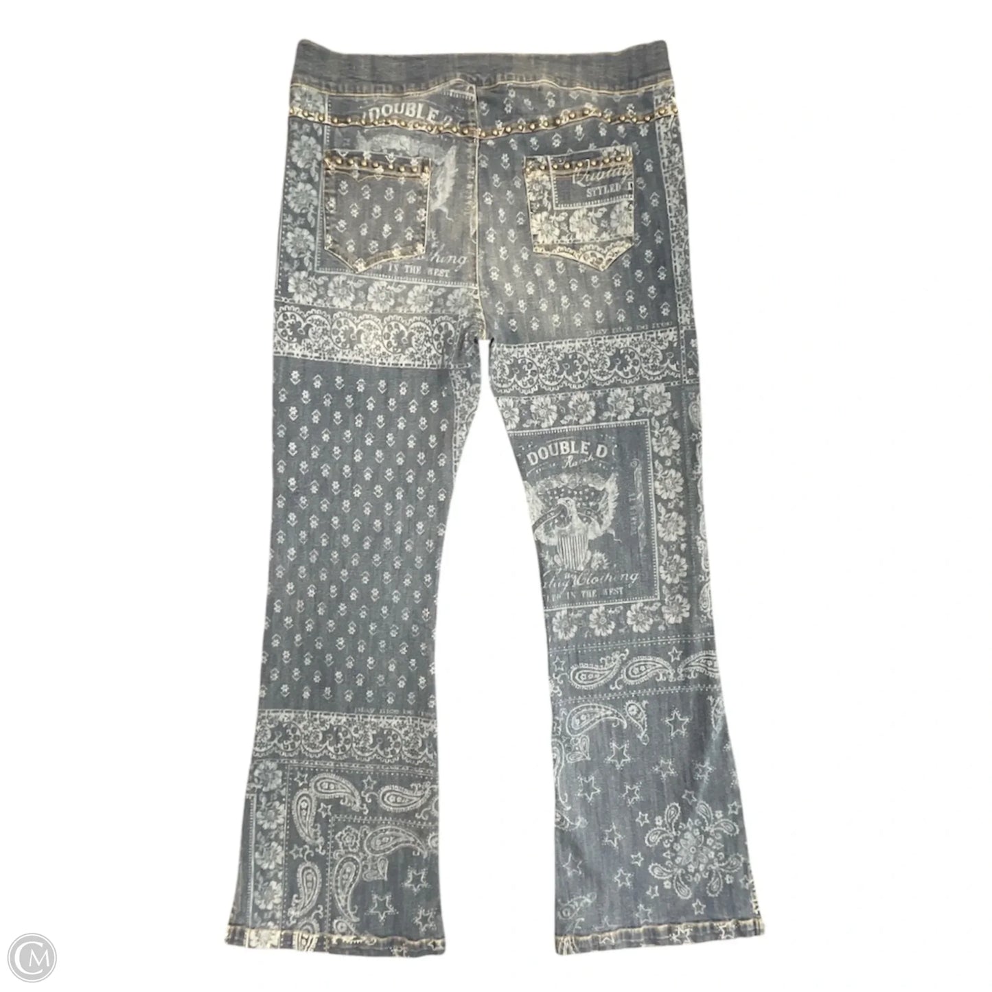 Jeans Flared By Double D Ranch In Blue Denim, Size: 18