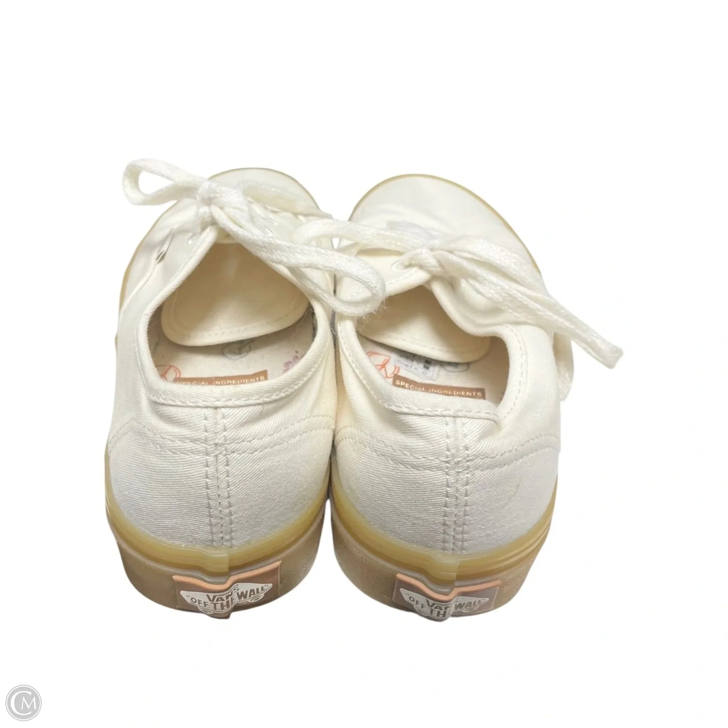 Shoes Sneakers By Vans In Cream & Tan, Size: 6.5