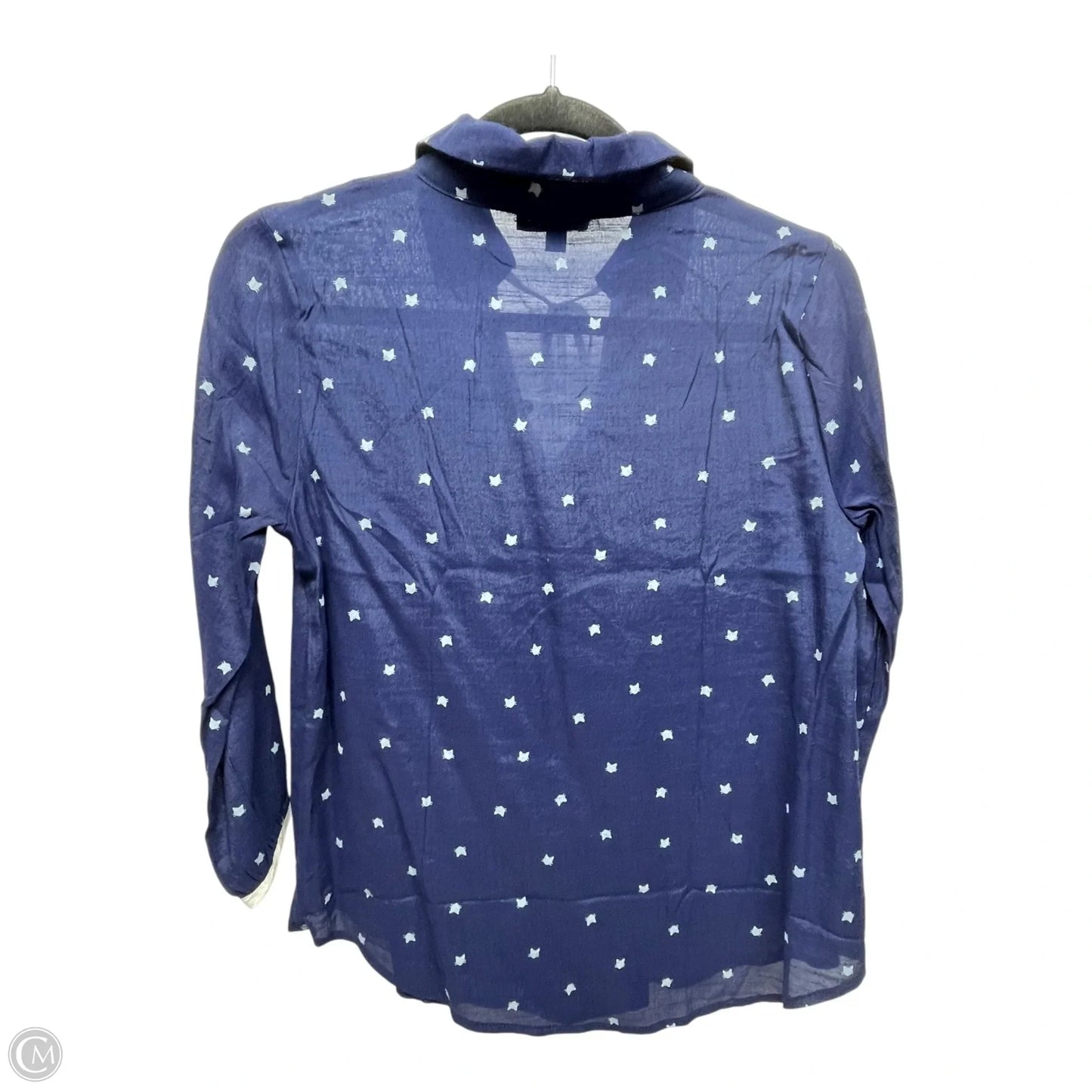 Top Long Sleeve By EM In Blue, Size: S