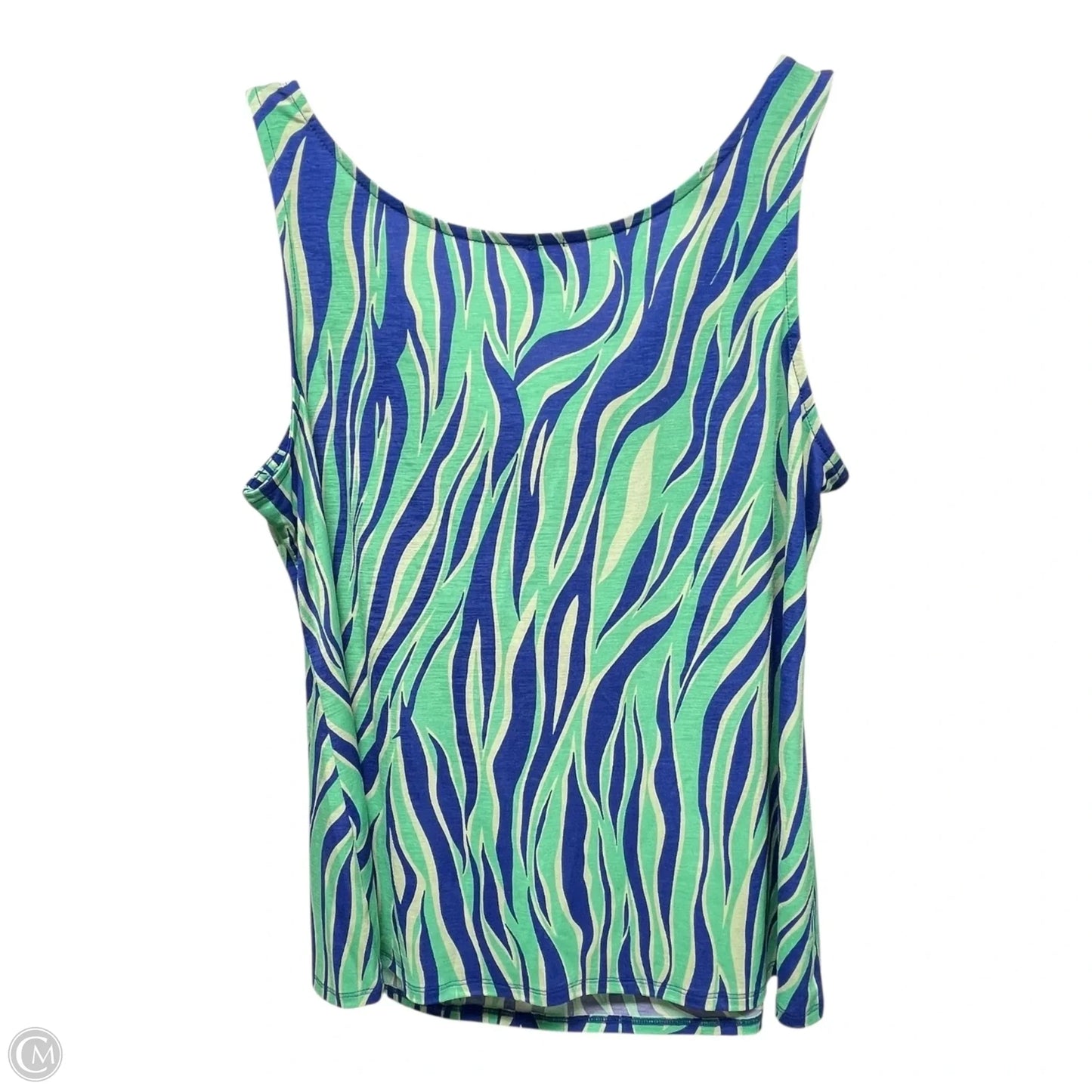 Top Sleeveless By Sew In Love In Blue & Green, Size: Xl