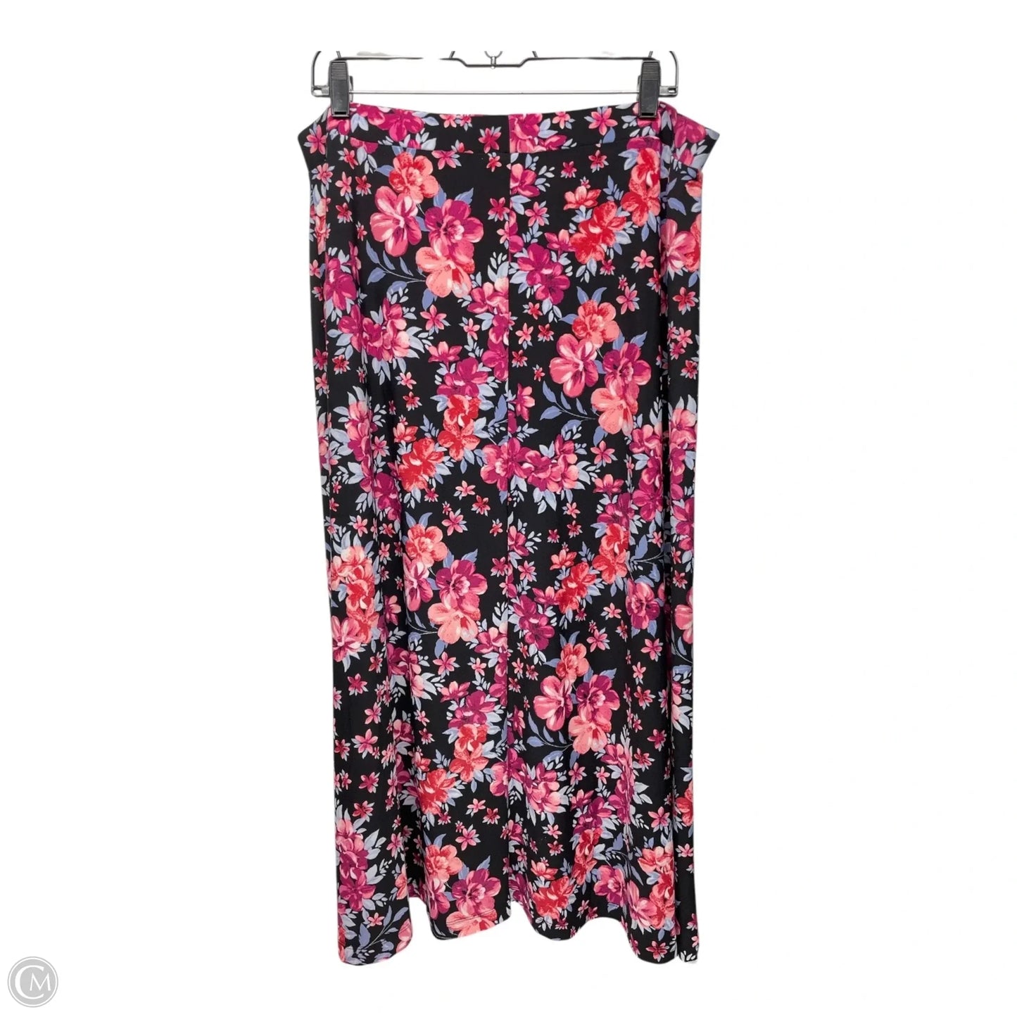 Skirt Midi By Black Label In Floral Print, Size: Xl