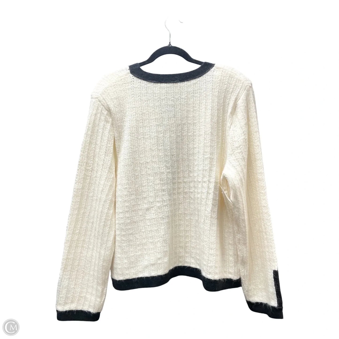 Sweater Cardigan By Express In Black & White, Size: Xl