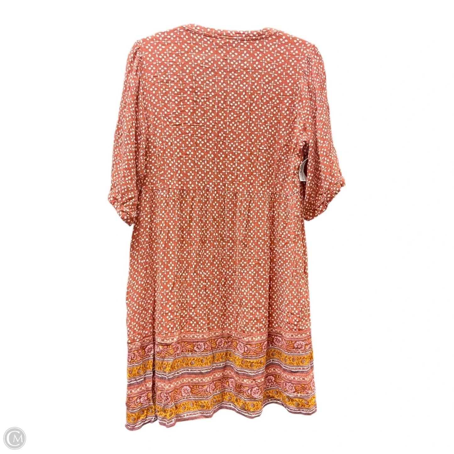 Dress Casual Short By Knox Rose In Red & White, Size: L