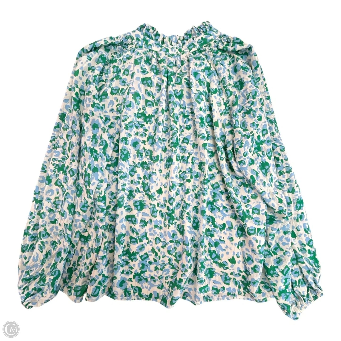 Top Long Sleeve By Karlie In Blue & Green, Size: S