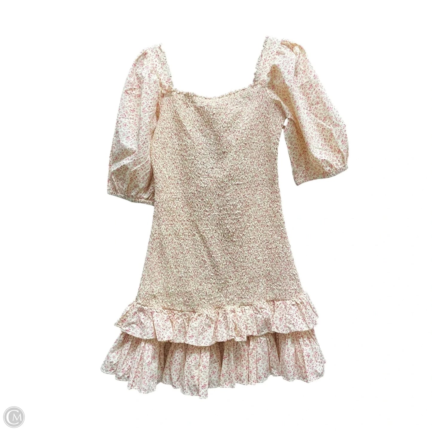 Dress Casual Short By BY TIMO In Cream & Red, Size: M