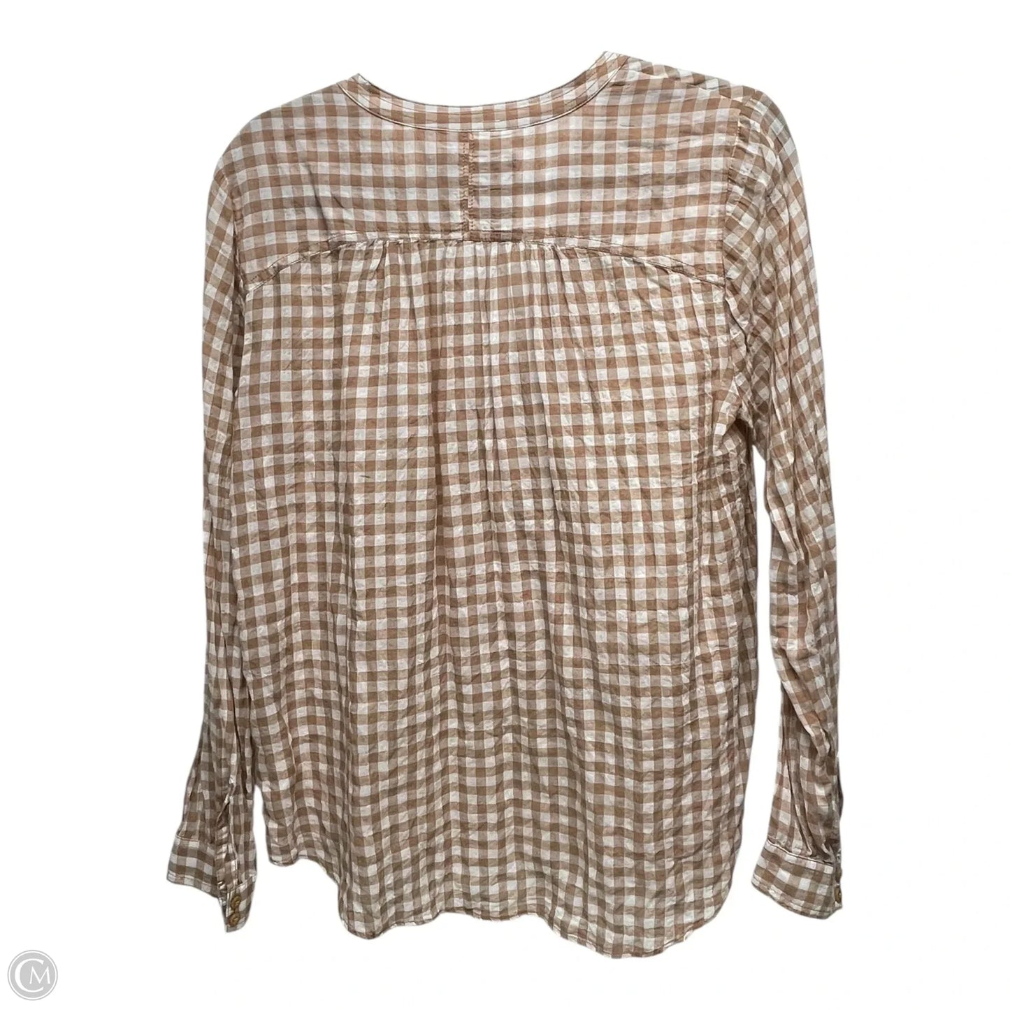 Top Long Sleeve By Pilcro In Plaid Pattern, Size: M