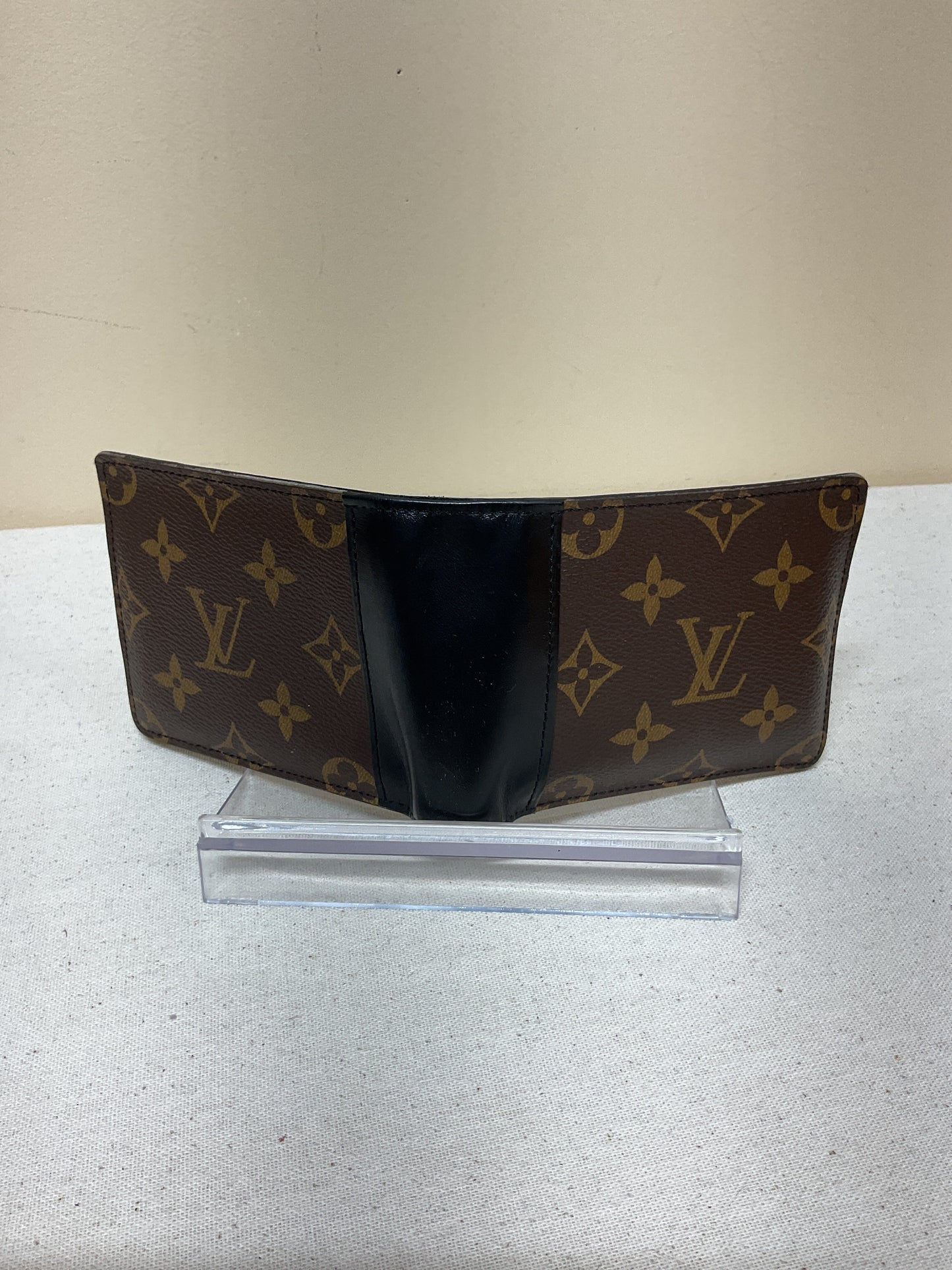 Wallet Luxury Designer By Louis Vuitton In Black & Brown, Size:Small