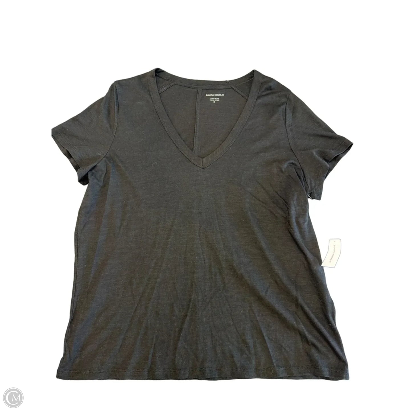 Top Short Sleeve By Banana Republic In Black, Size: Xl