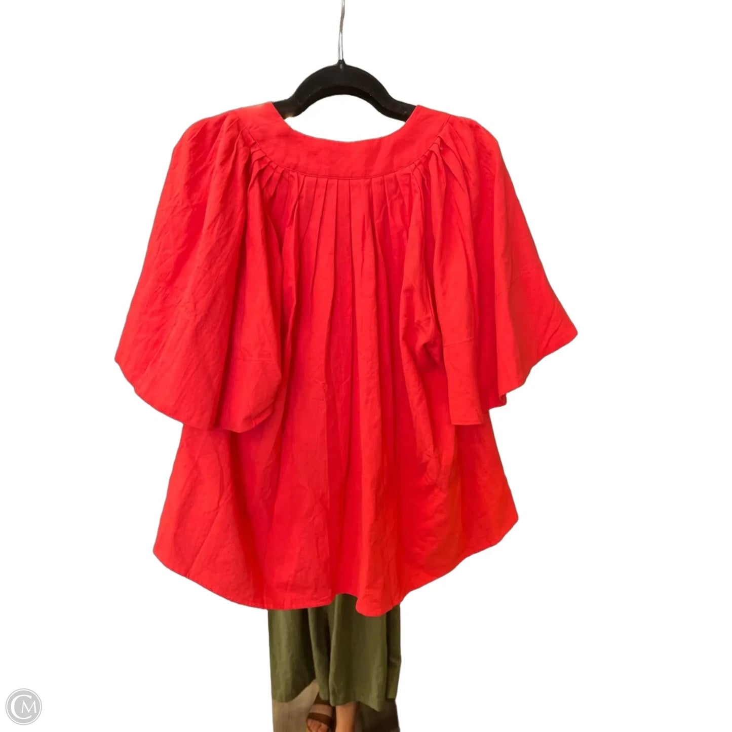 Blouse Short Sleeve By Pomander Place In Red, Size: S