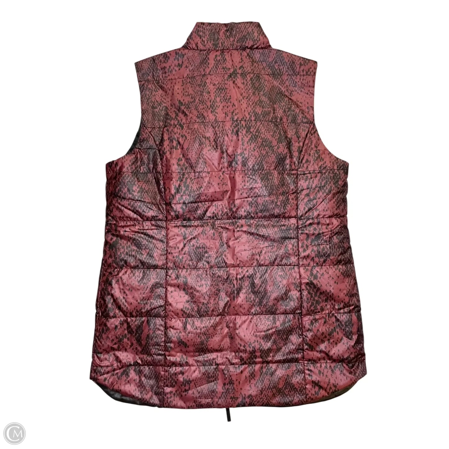 Vest Puffer & Quilted By Chicos In Black & Red, Size: M