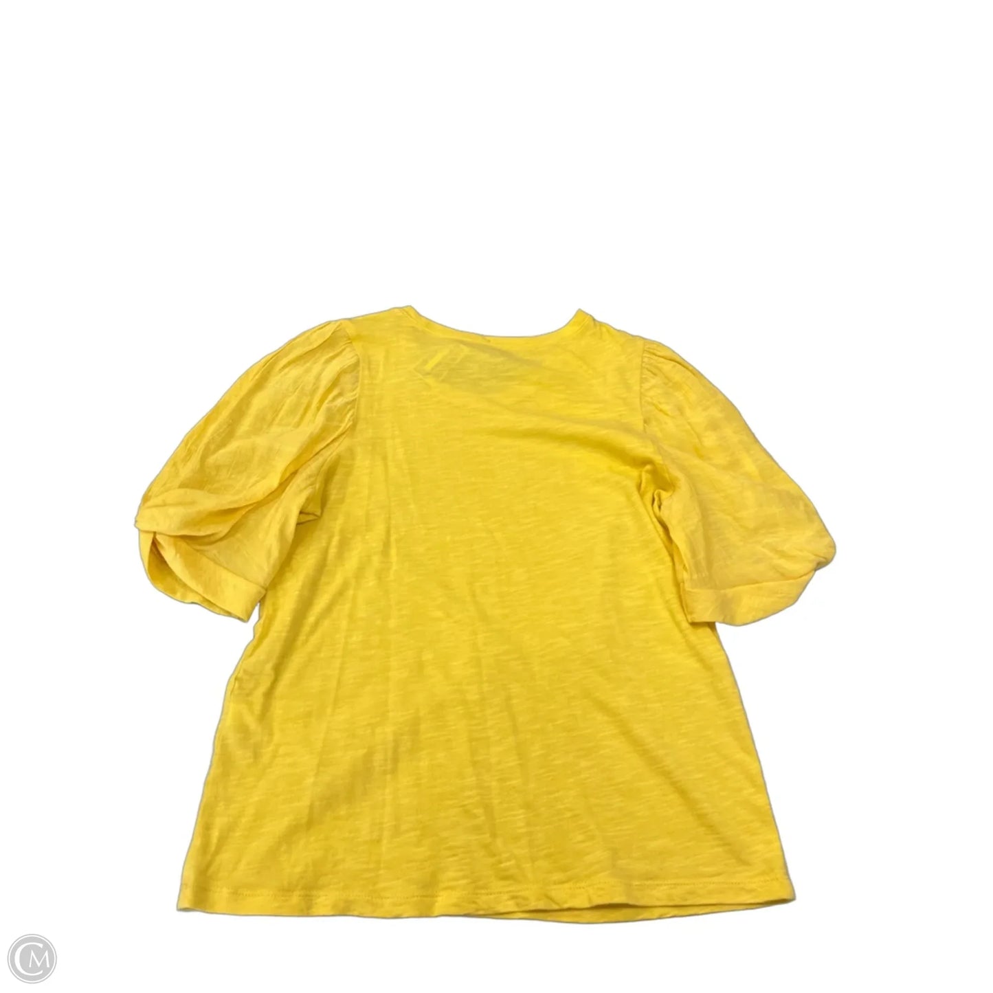 Top Short Sleeve By Banana Republic In Yellow, Size: Xs