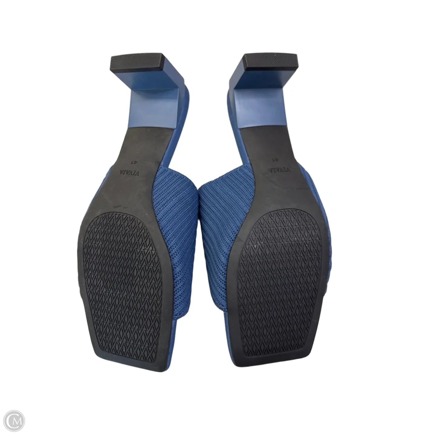 Sandals Heels Block By Vivaia In Blue, Size: 10