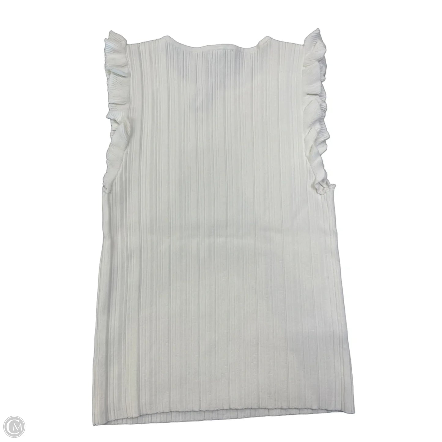 Top Sleeveless By Paige In White, Size: L
