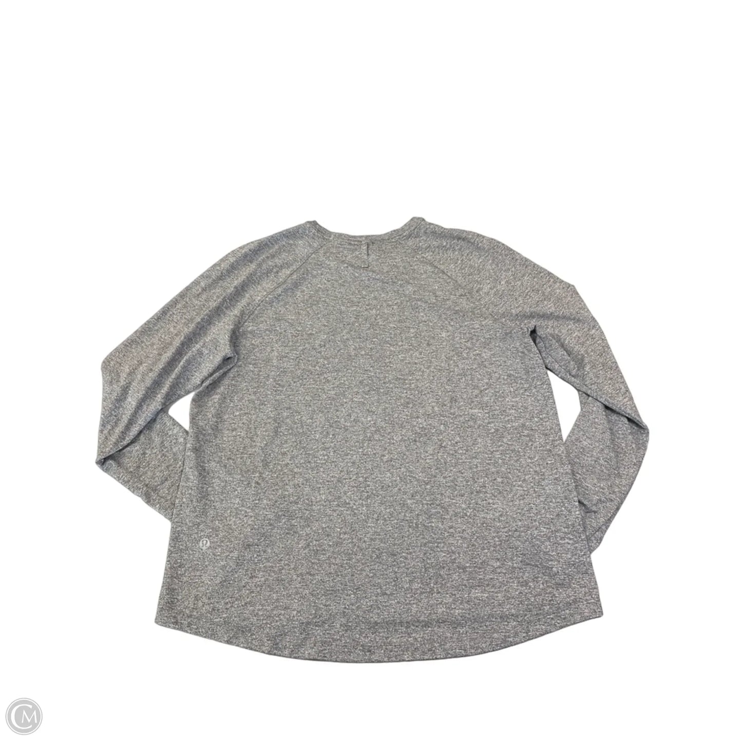 Athletic Top Long Sleeve Crewneck By Lululemon In Grey, Size: M