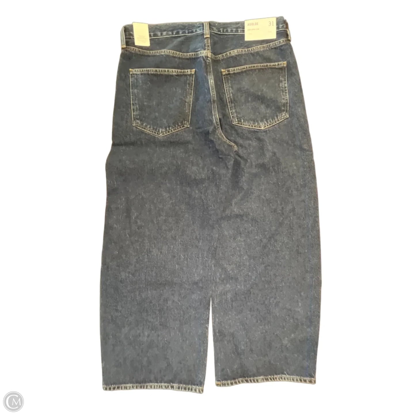 Jeans Cropped By Agolde In Blue Denim, Size: 12
