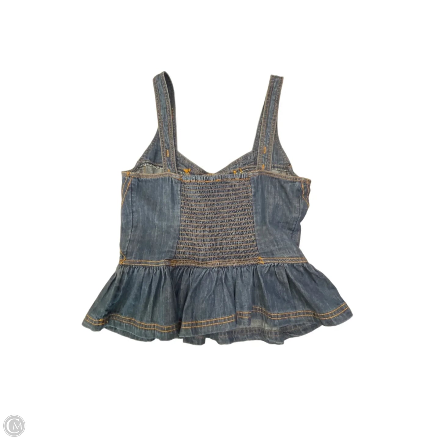 Top Sleeveless By Pilcro In Blue Denim, Size: S