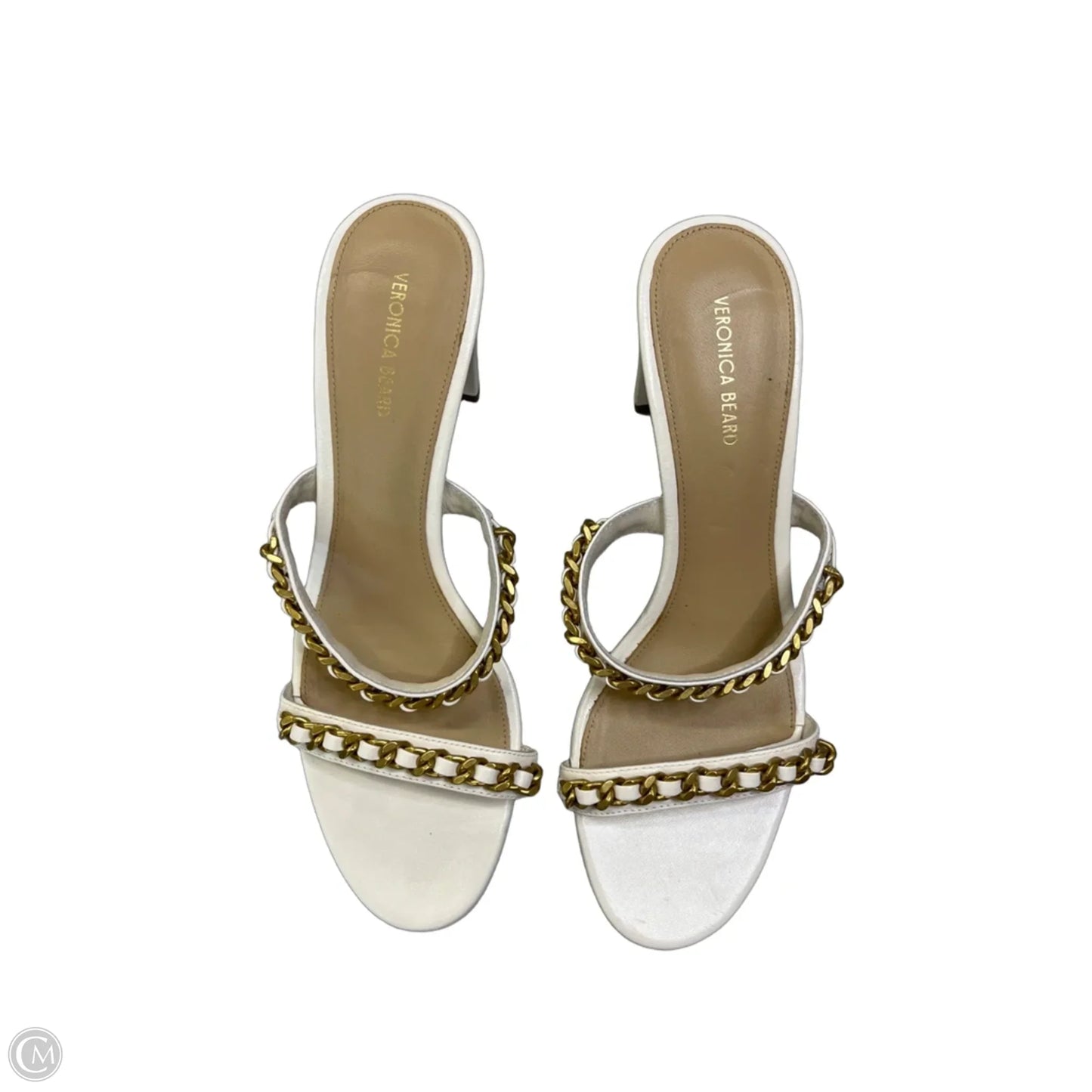 Sandals Heels Block By Veronica Beard In White, Size: 9