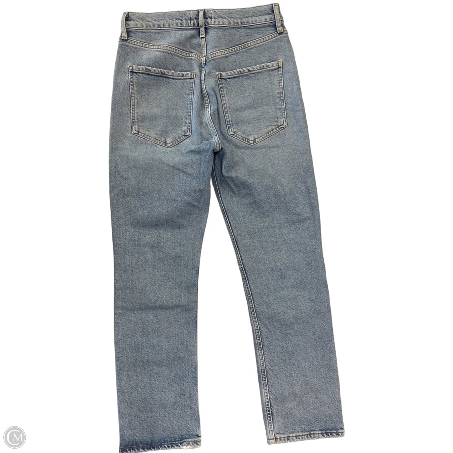 Jeans Straight By Agolde In Blue Denim, Size: 4