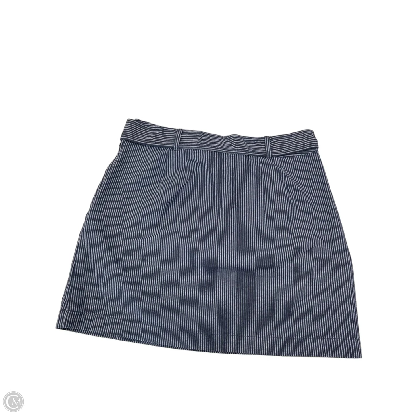 Skirt Mini & Short By Loft In Striped Pattern, Size: L