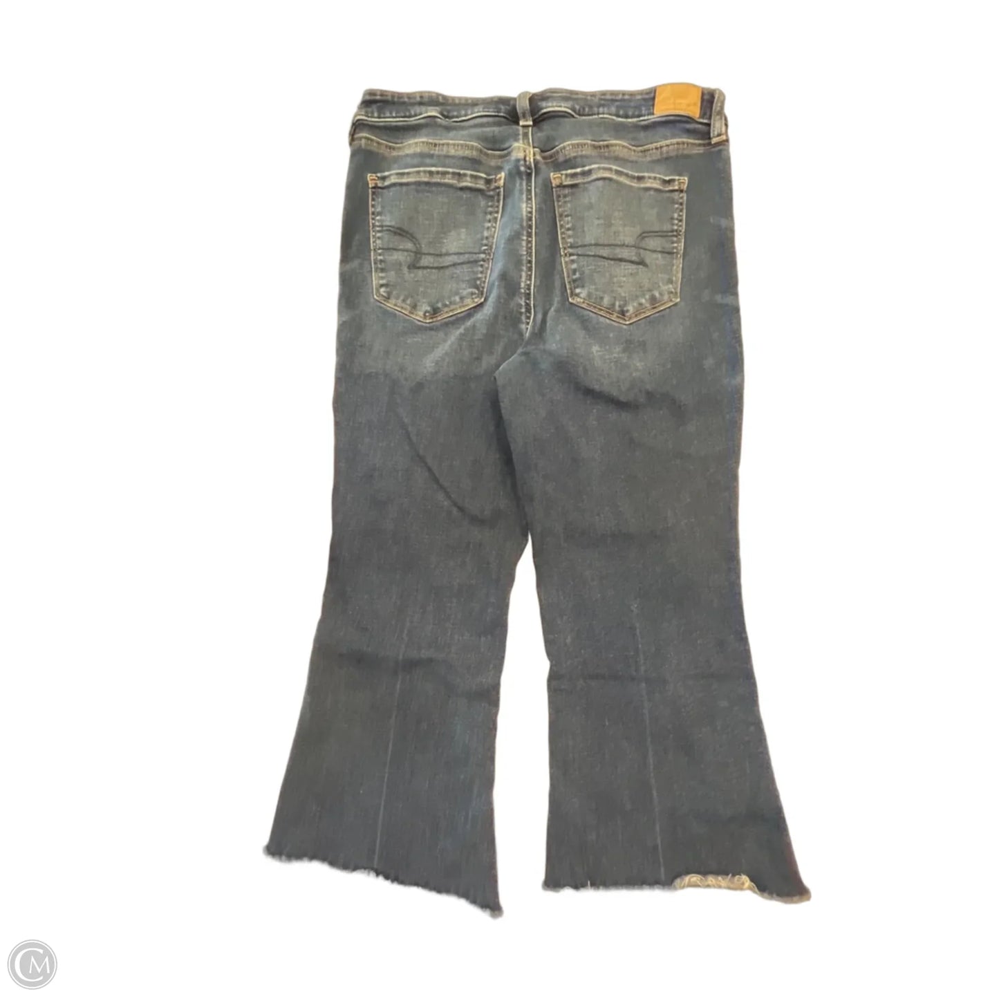 Jeans Cropped By American Eagle In Blue Denim, Size: 14