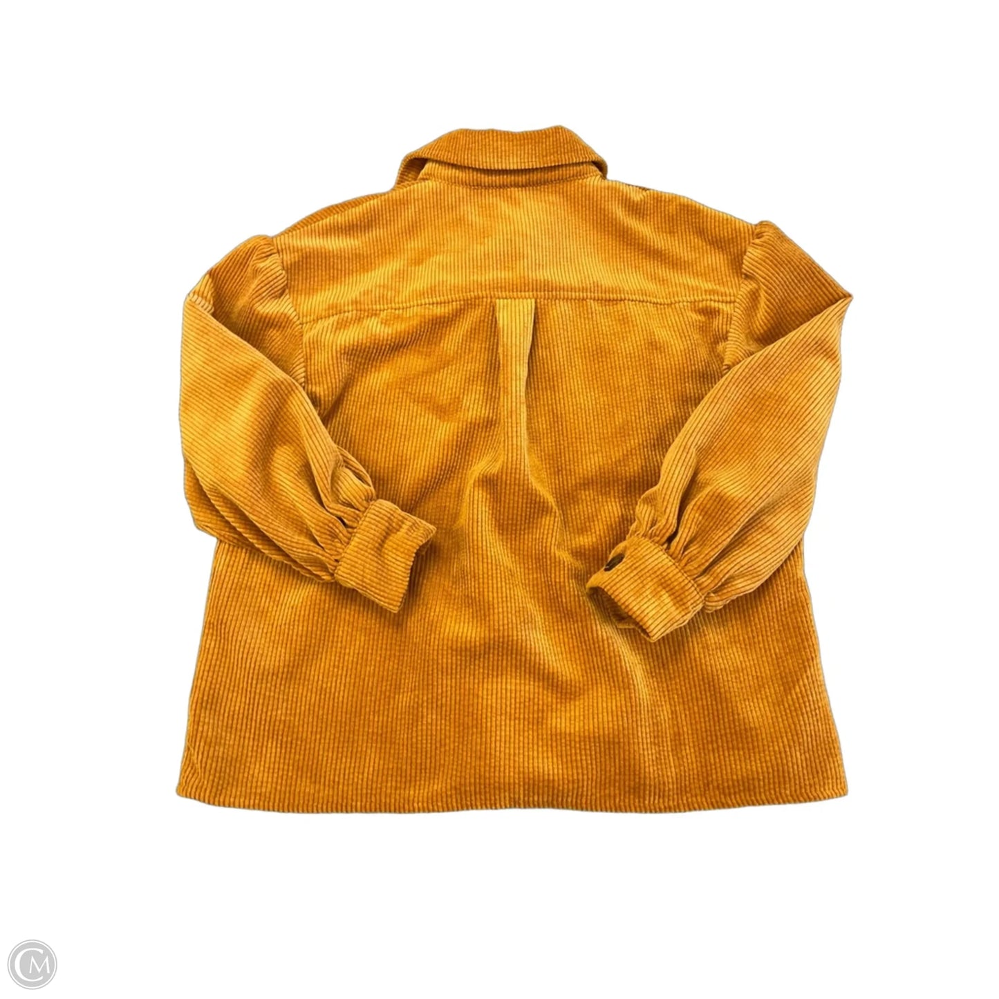 Jacket Shirt By Who What Wear In Yellow, Size: S
