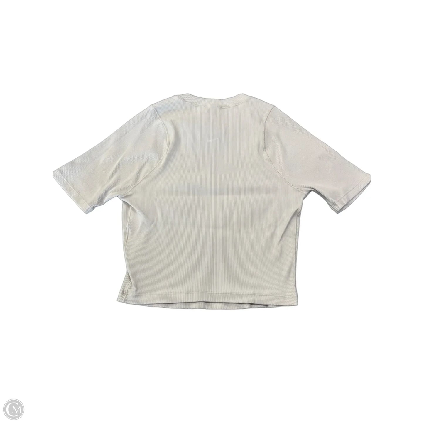 Athletic Top Short Sleeve By Nike In Cream, Size: M