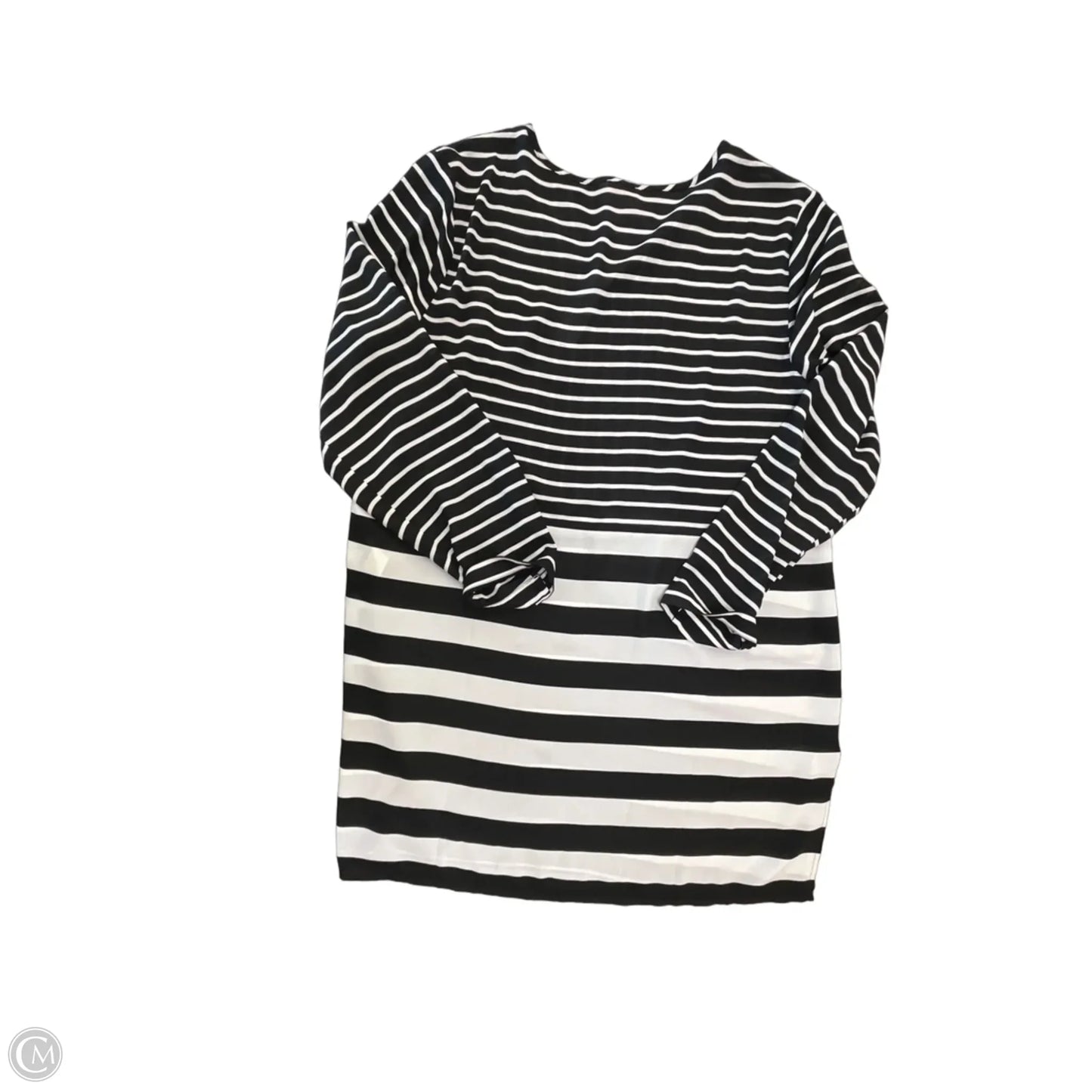 Tunic Long Sleeve By Chicos In Striped Pattern, Size: L