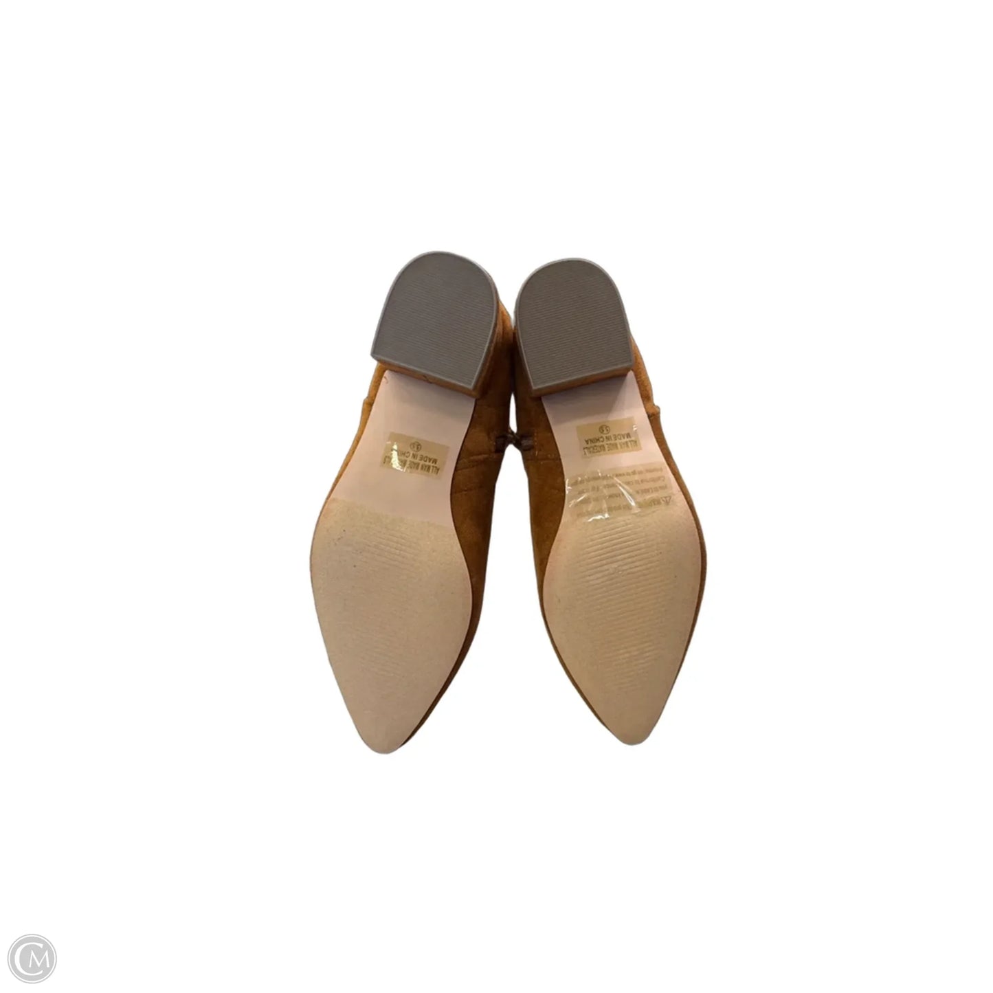 Boots Knee Heels By Clothes Mentor In Brown, Size: 5.5