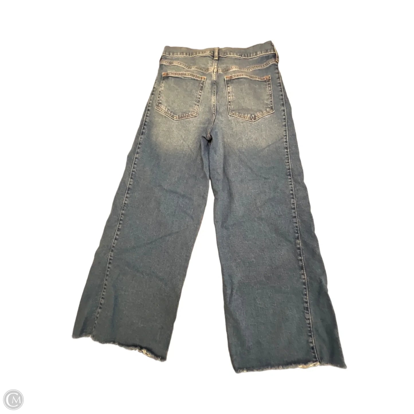 Jeans Wide Leg By Gap In Blue Denim, Size: 8