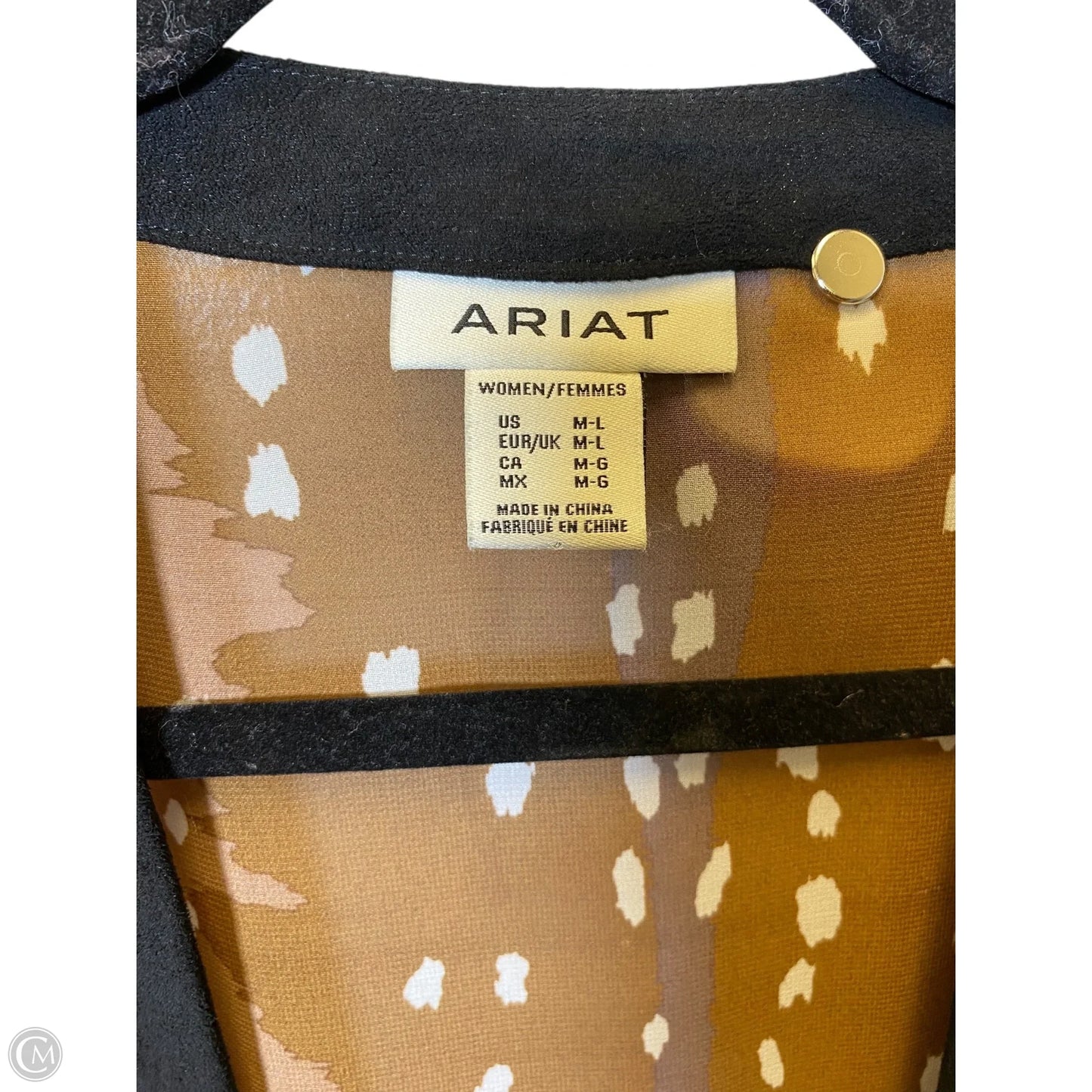 Cardigan By Ariat In Animal Print, Size: M