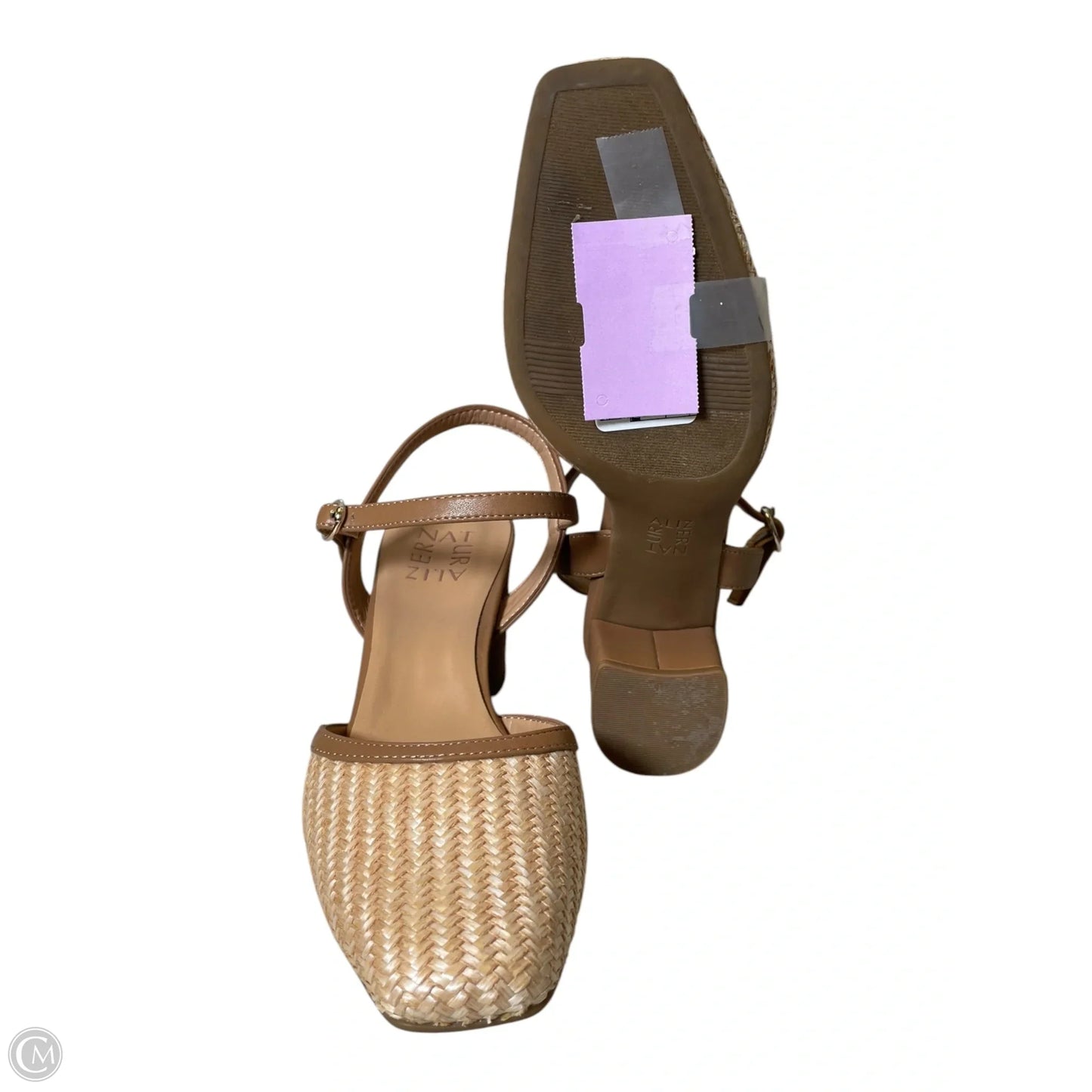 Sandals Designer By Stuart Weitzman In Beige, Size: 6.5