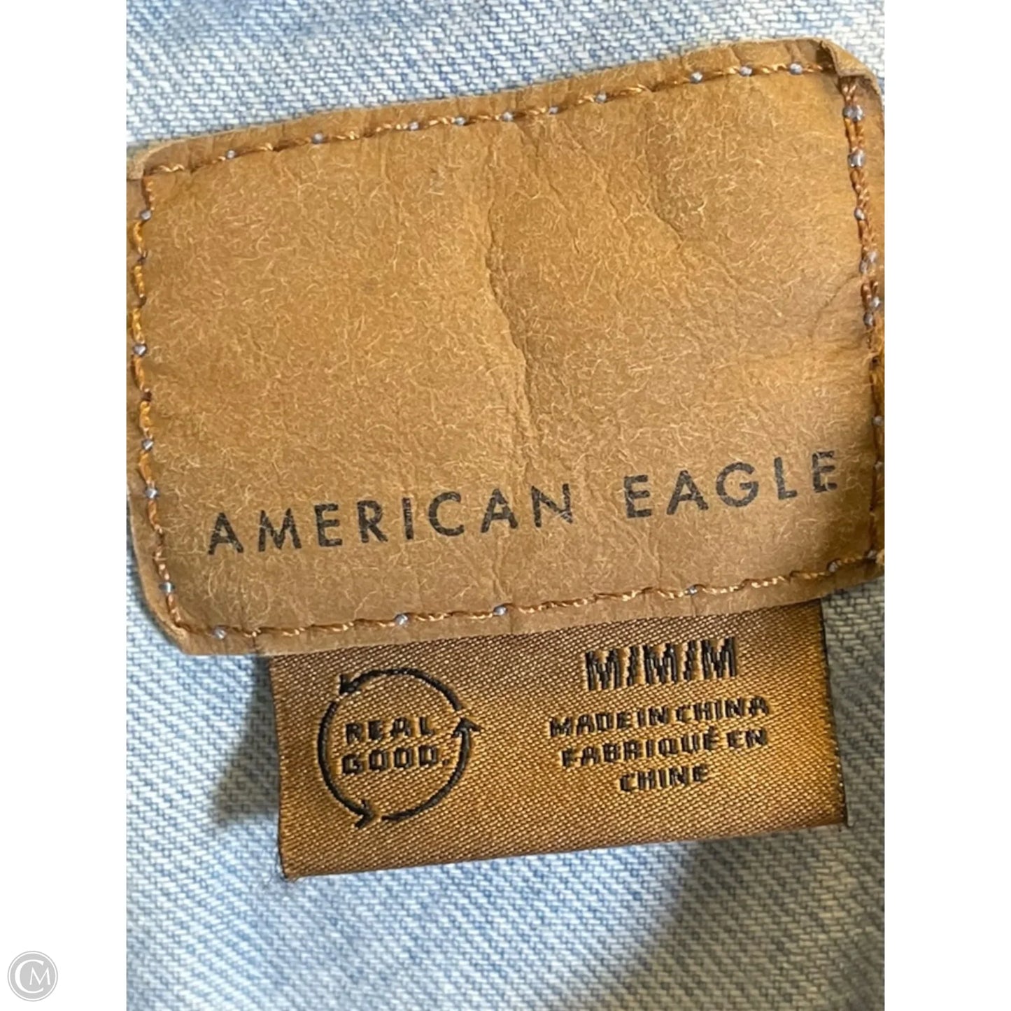 Jacket Denim By American Eagle In Blue Denim, Size: M