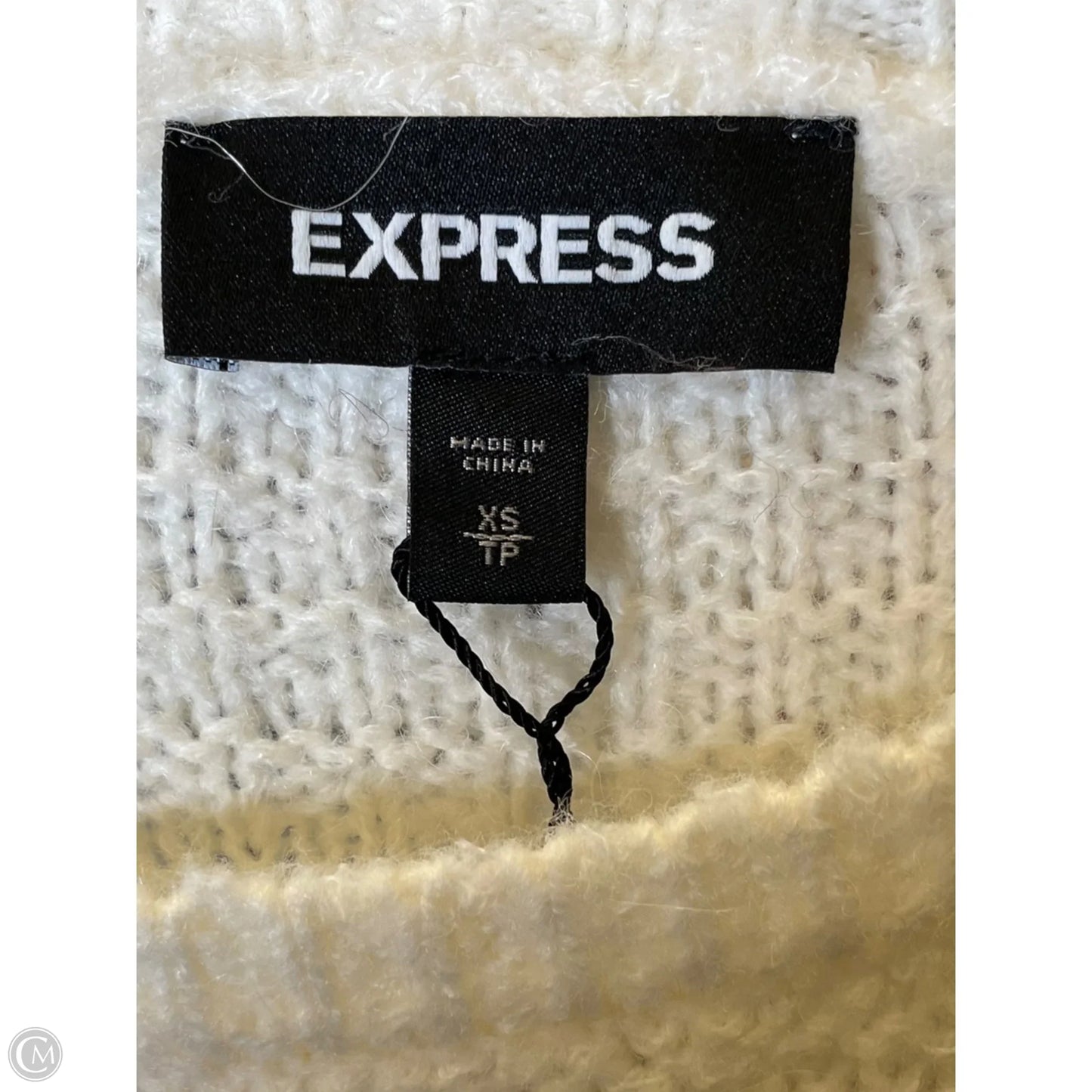 Sweater By Express In Cream, Size: Xs