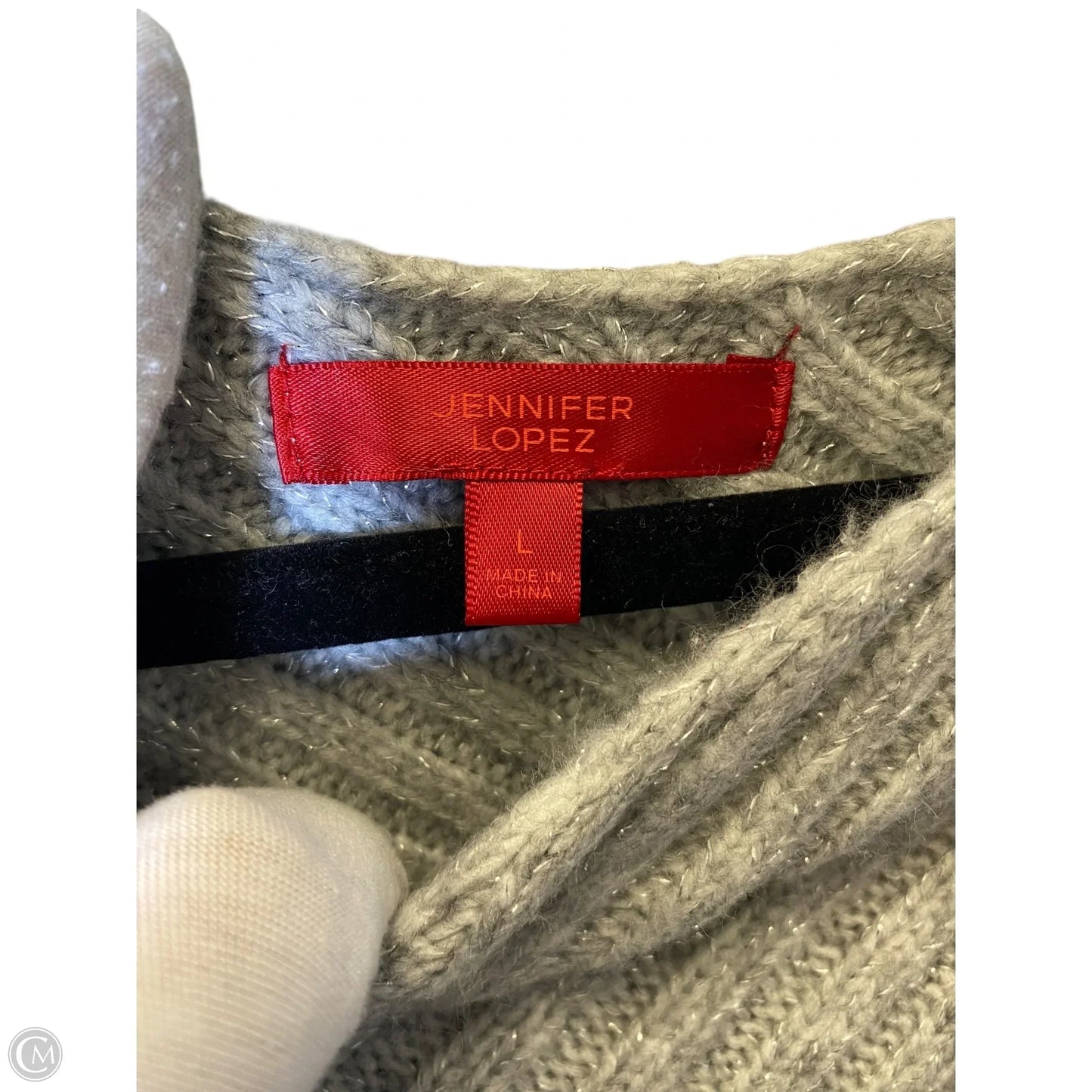 Sweater By Jennifer Lopez In Grey, Size: L