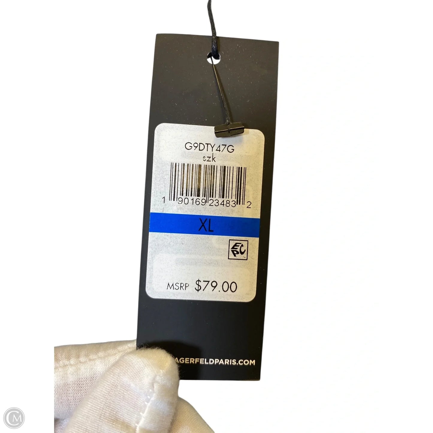 Top Long Sleeve Designer By Karl Lagerfeld In Floral Print, Size: Xl