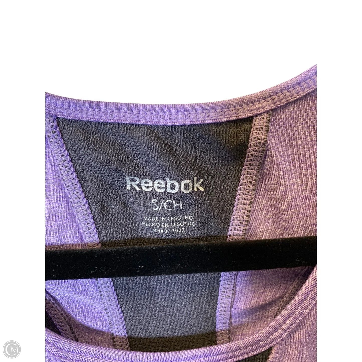 Top Sleeveless By Reebok In Grey & Purple, Size: S