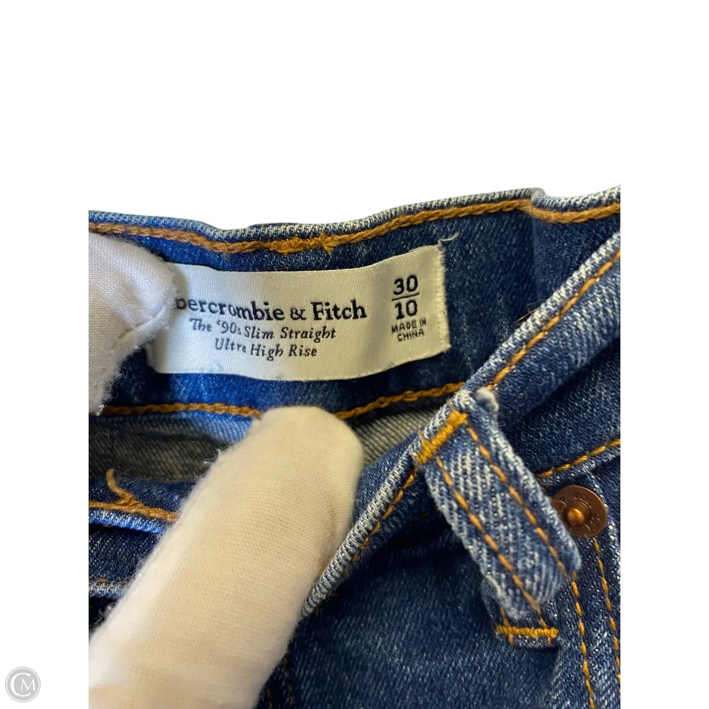 Jeans Straight By Abercrombie And Fitch In Blue, Size: 10